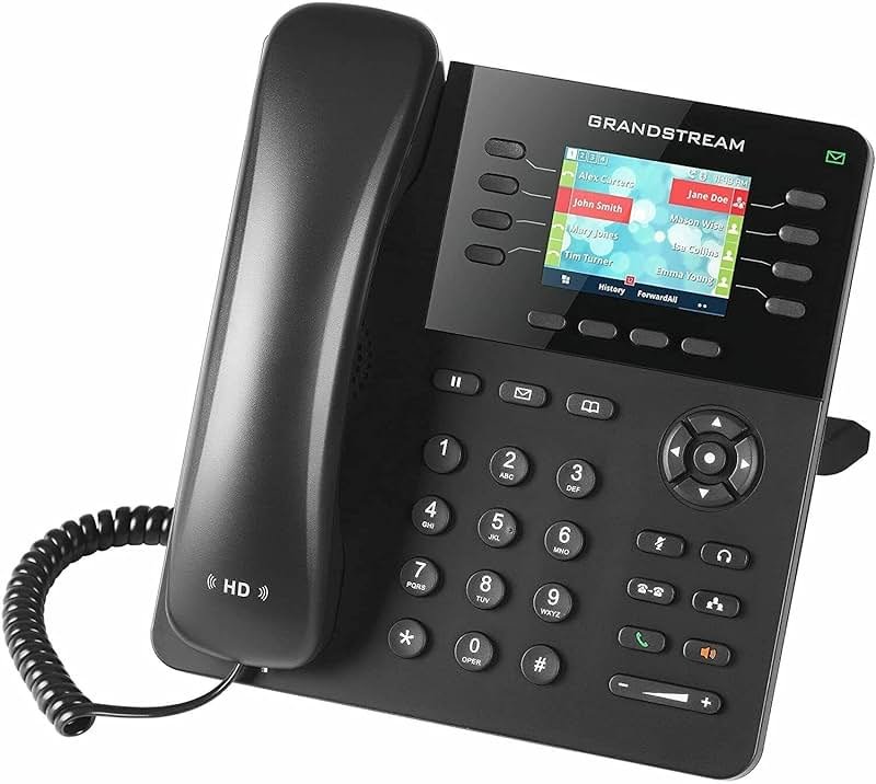 Grandstream GXP2135 IP Phone | 8 Lines, 4 SIP Accounts | 2.8-Inch Color Display | Dual-Port Gigabit Ethernet with Integrated PoE - Product Image