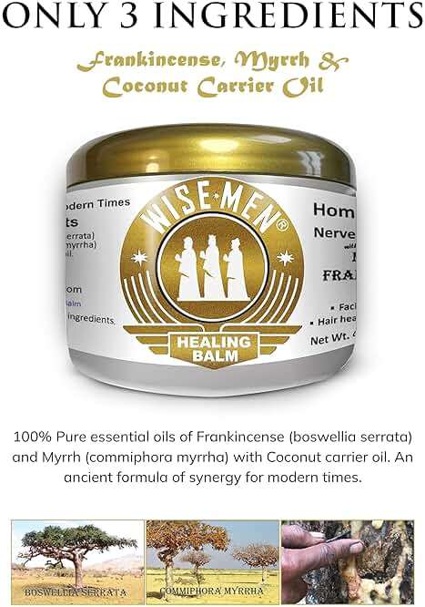 Wise Men Healing Balm with Myrrh and Frankincense Essential Oils for Soothing Nerve Relief Massage - Image 6