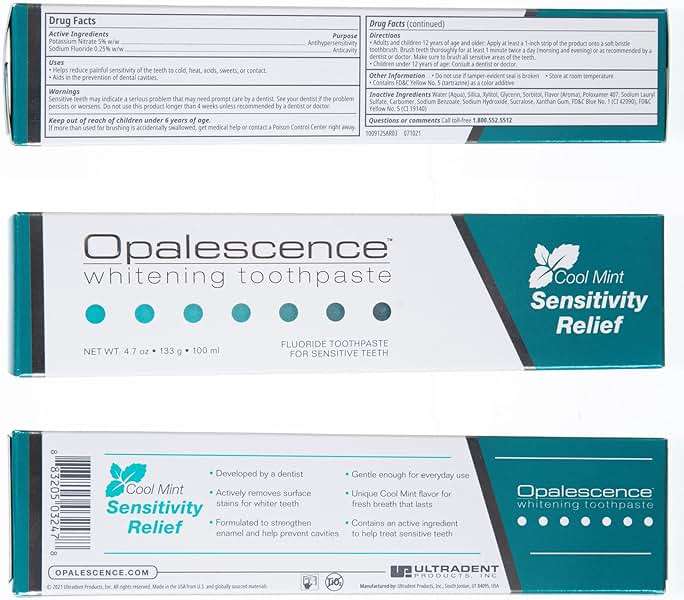 Opalescence Whitening Toothpaste for Sensitive Teeth (12 Pack) - Oral Care, Mint Flavor, Gluten Free - 5167-12 - Image 9