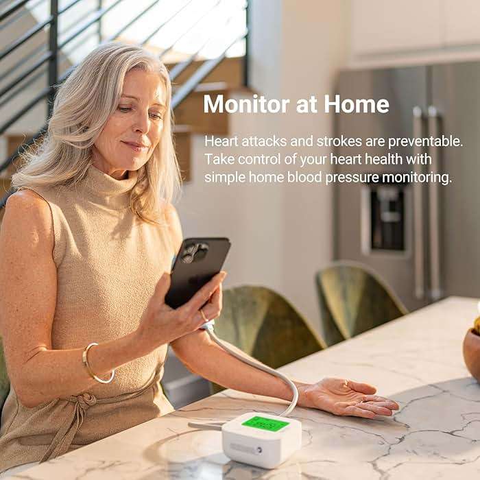 iHealth Track Smart Upper Arm Blood Pressure Monitor with Wide Range Cuff that fits Standard to Large Adult Arms, Bluetooth Compatible for iOS & Android Devices - Image 5