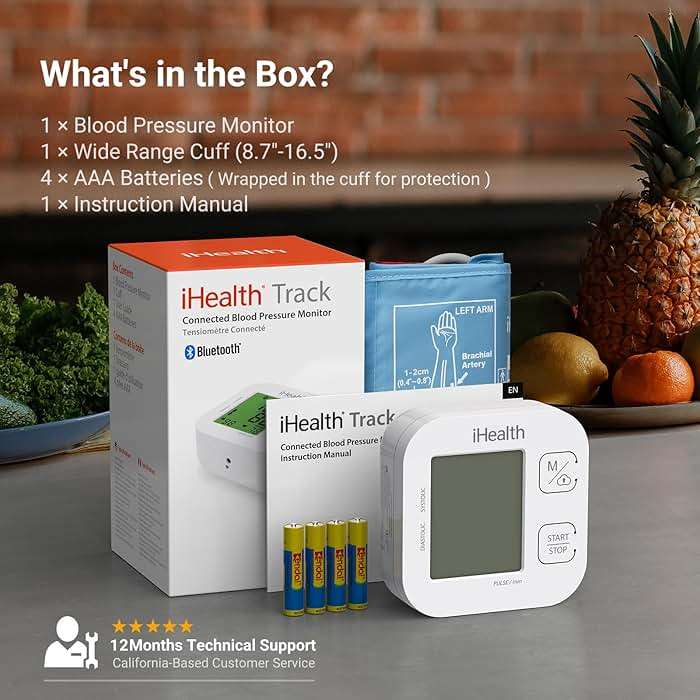 iHealth Track Smart Upper Arm Blood Pressure Monitor with Wide Range Cuff that fits Standard to Large Adult Arms, Bluetooth Compatible for iOS & Android Devices - Image 6