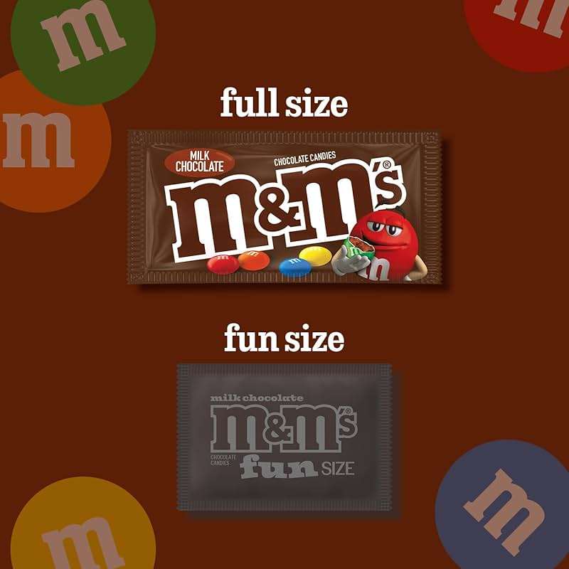 M&M'S Milk Chocolate Candy, Full Size, 1.69 oz Bag (Pack of 36) - Image 3