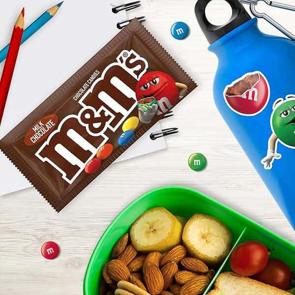 M&M'S Milk Chocolate Candy, Full Size, 1.69 oz Bag (Pack of 36) - Image 5