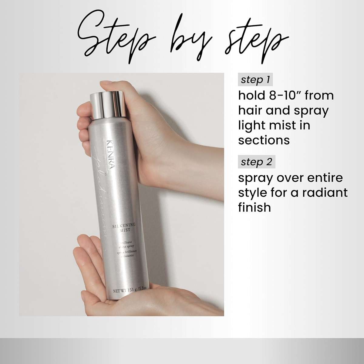 Kenra Professional Platinum Silkening Mist | Brilliant Shine Spray | Smooths Flyaways, Detangles and Tames Frizz | Humidity Protection | All Hair Types - Image 4