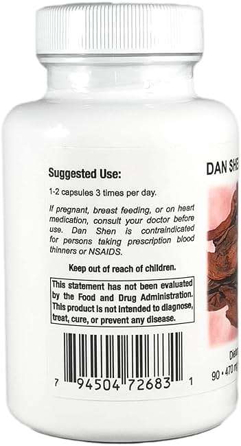 Supreme Nutrition Dan Shen Supreme, 90 Pure Red Sage Vegetarian Capsules - Image 3