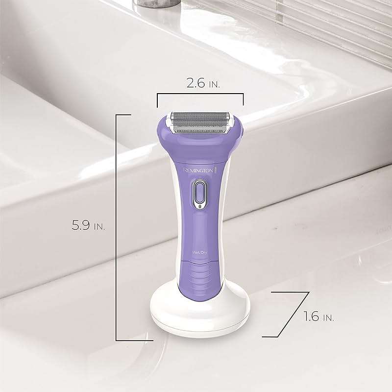 Remington Smooth & Silky Electric Shaver for Women, 4-Blade Smooth Glide Foil Shaver and Bikini Trimmer with Almond Oil Strip, Shave Wet or Dry - Image 8