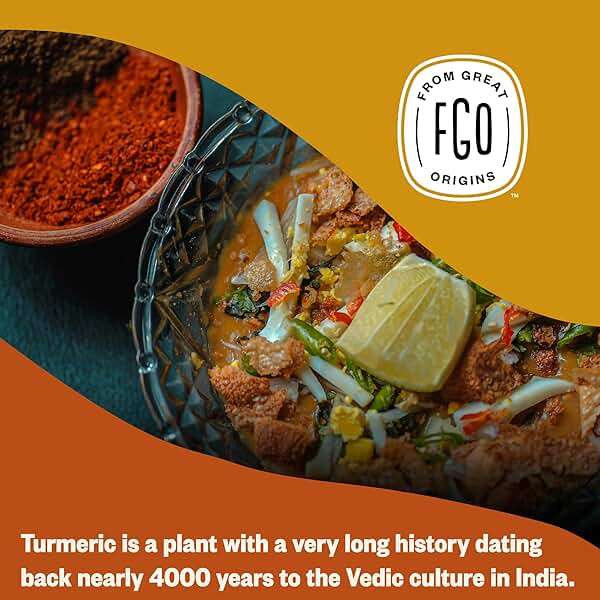 FGO Organic Turmeric Powder w/Curcumin, 1 Pound / 16oz Bulk Resealable Pouch, USDA Organic and Non-GMO, Sourced from India, Packaging May Vary (Pack of 1) - Image 6