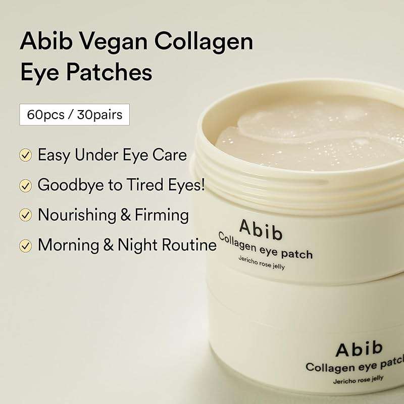 Abib Collagen Peptide Eye Patches for Wrinkles & Fine Line with Jericho Rose Jelly, 60 Count, Korean Skin Care - Image 3