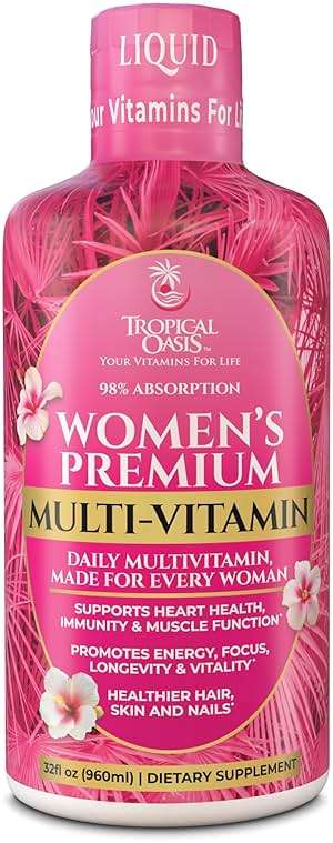 Premium Liquid Multivitamin for Women | Sugar Free Women’s Multivitamin | 100+ Vitamins, Minerals & Herbs Promote Anti-Aging, Heart, Brain & Bone Health |98% Absorption Rate | Non-GMO | 32 Serv - Image 1