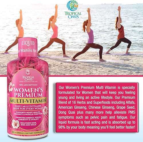 Premium Liquid Multivitamin for Women | Sugar Free Women’s Multivitamin | 100+ Vitamins, Minerals & Herbs Promote Anti-Aging, Heart, Brain & Bone Health |98% Absorption Rate | Non-GMO | 32 Serv - Image 3