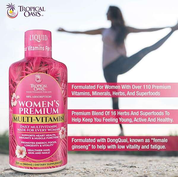 Premium Liquid Multivitamin for Women | Sugar Free Women’s Multivitamin | 100+ Vitamins, Minerals & Herbs Promote Anti-Aging, Heart, Brain & Bone Health |98% Absorption Rate | Non-GMO | 32 Serv - Image 4