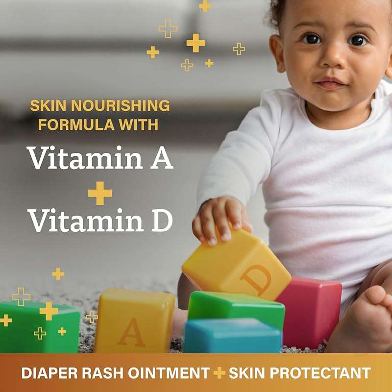 A+D Original Diaper Rash Ointment Prevents & Treats Diaper Rash, Moisturizing Skin Protectant with Vitamins A & D, Healing Skin Ointment for Dry and Cracked Skin 4oz - Image 4