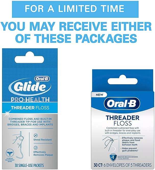 Oral-B Glide Threader Floss, 30-Count (Pack of 6) - Image 4
