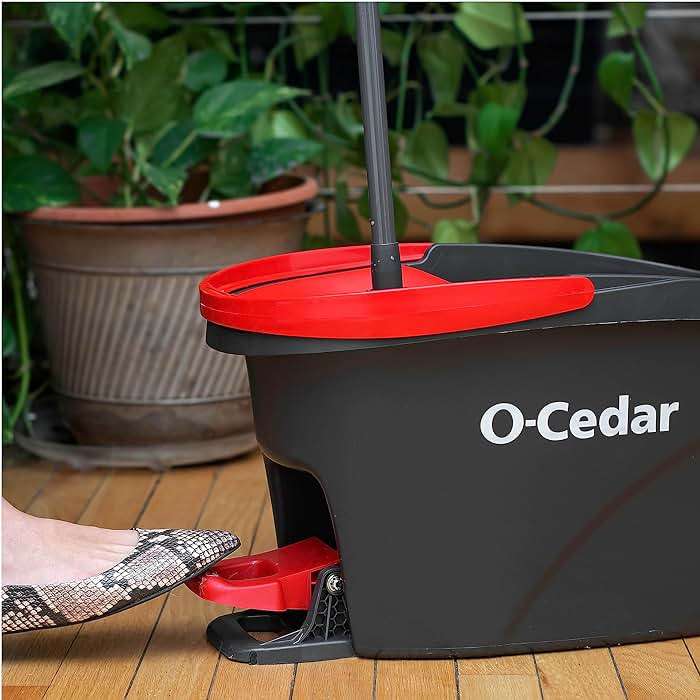O-Cedar EasyWring Microfiber Spin Mop and Bucket Cleaning System - Image 2