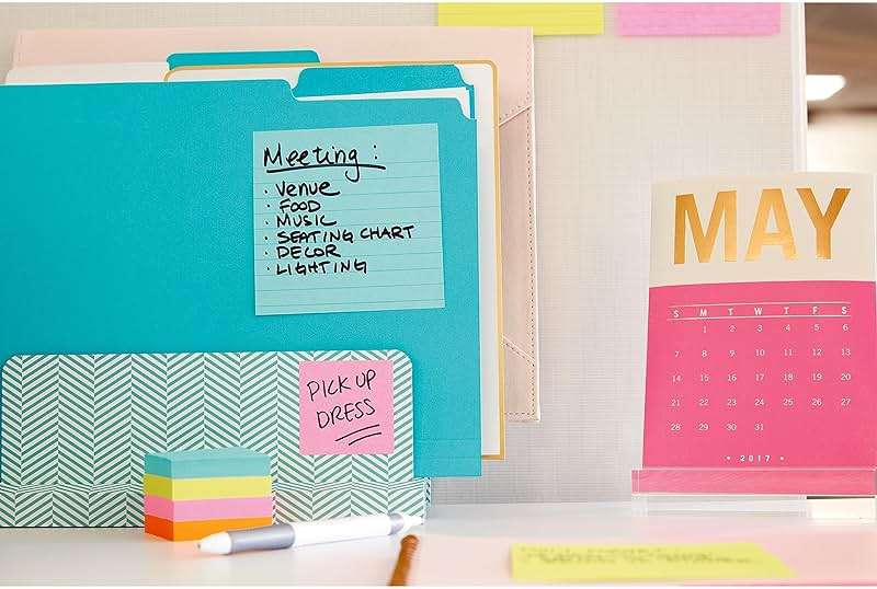 Post-it Super Sticky Notes, 6 Lined Sticky Note Pads, 4 x 4 in., School Supplies, Office Products, 2X the Sticking Power, Supernova Neons Collection - Image 11