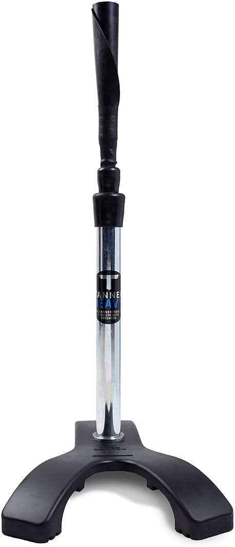 Tanner Heavy Batting Tee | Ultra Durable Hitting Tee with Weighted “Claw” Base for Ultimate Stability on Uneven Surfaces | Adjusts from 26-43"| Baseball Softball Slow Pitch - Image 1