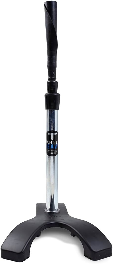 Tanner Heavy Batting Tee | Ultra Durable Hitting Tee with Weighted “Claw” Base for Ultimate Stability on Uneven Surfaces | Adjusts from 26-43"| Baseball Softball Slow Pitch - Product Image