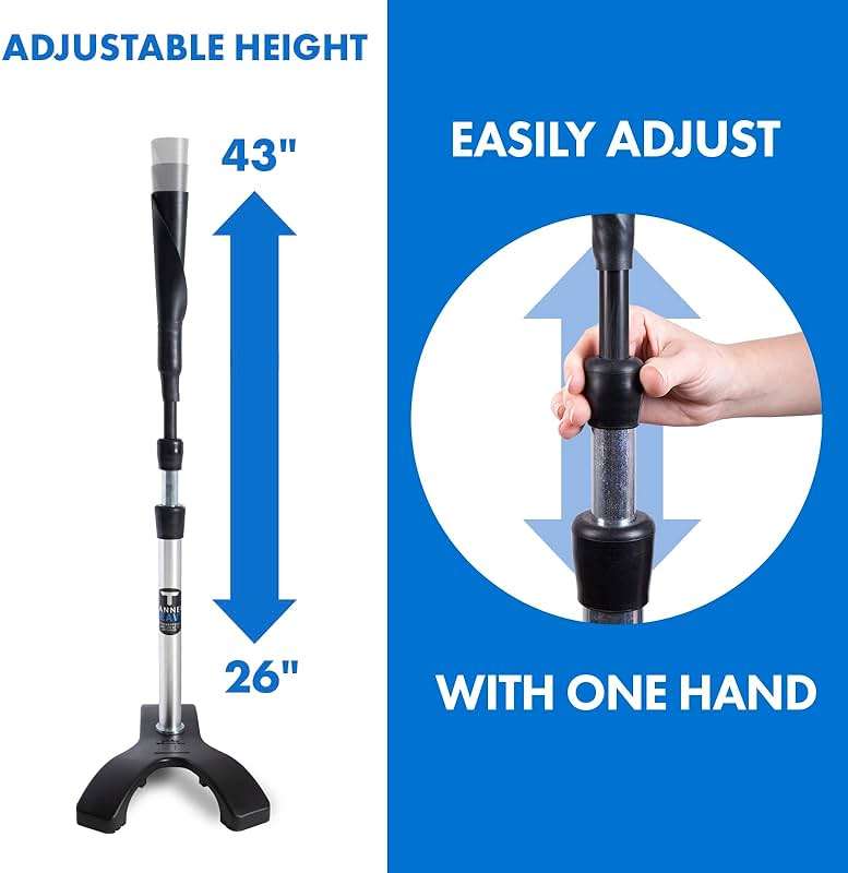 Tanner Heavy Batting Tee | Ultra Durable Hitting Tee with Weighted “Claw” Base for Ultimate Stability on Uneven Surfaces | Adjusts from 26-43"| Baseball Softball Slow Pitch - Image 6