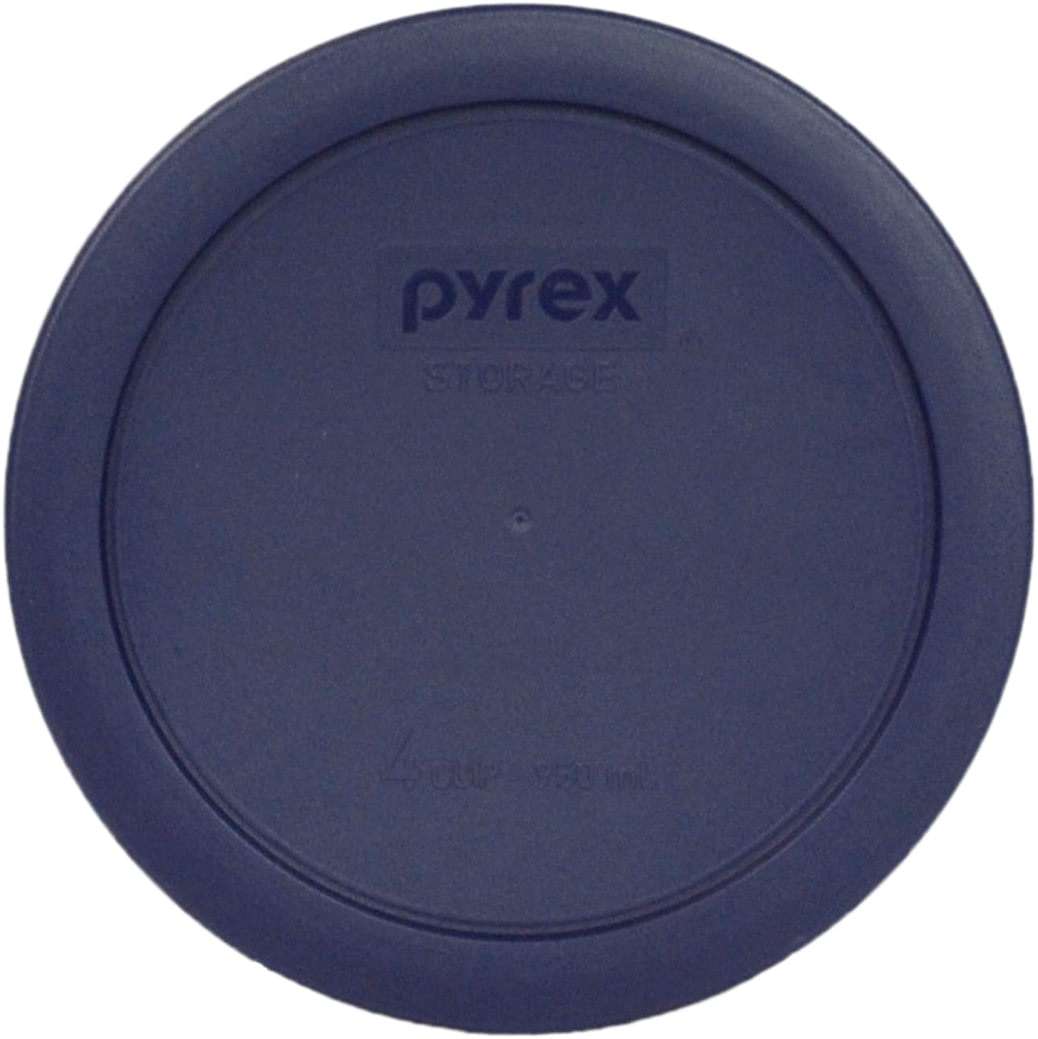 Pyrex 7201-PC 4-Cup Dark Blue Round Food Storage Replacement Lid (3-pack) - Made in the USA - Image 4