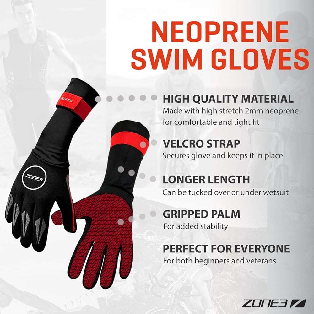 ZONE3 Neoprene Swim Gloves - Image 3
