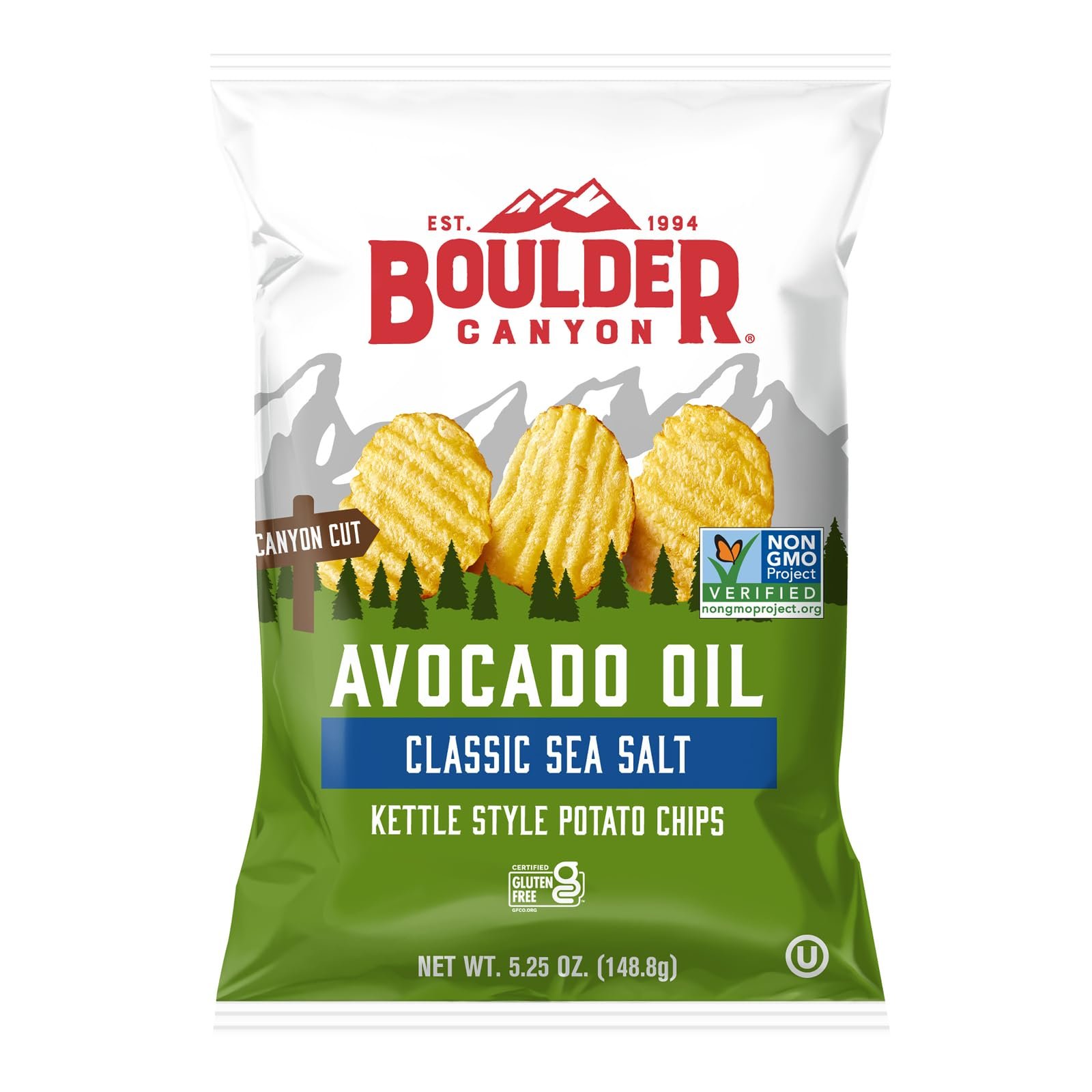 Boulder Canyon, Chips Potato Avocado Oil Sea, 5.25 Ounce - Product Image
