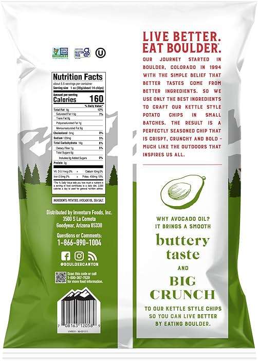 Boulder Canyon, Chips Potato Avocado Oil Sea, 5.25 Ounce - Image 2