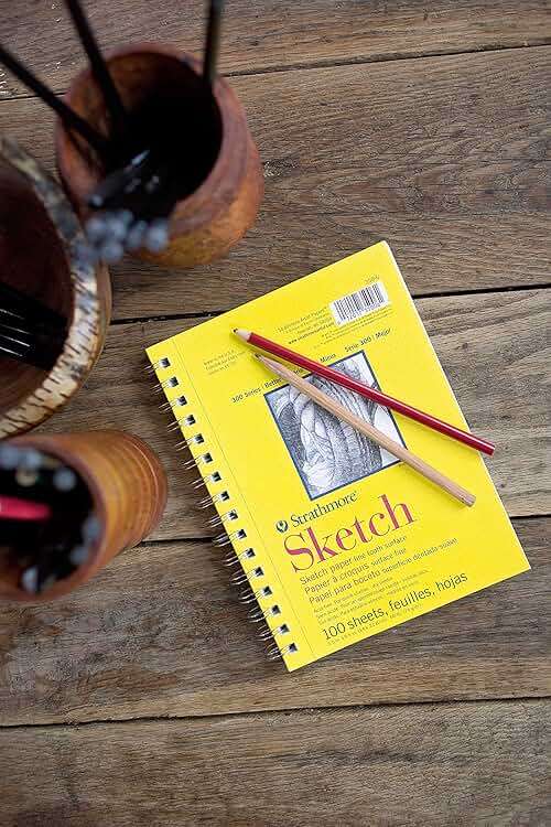 Strathmore 300 Series Sketch Pad, 5.5x8.5 inch, 100 Sheets, Side Wire - Artist Sketchbook for Drawing, Illustration, Art Class Students - Image 2