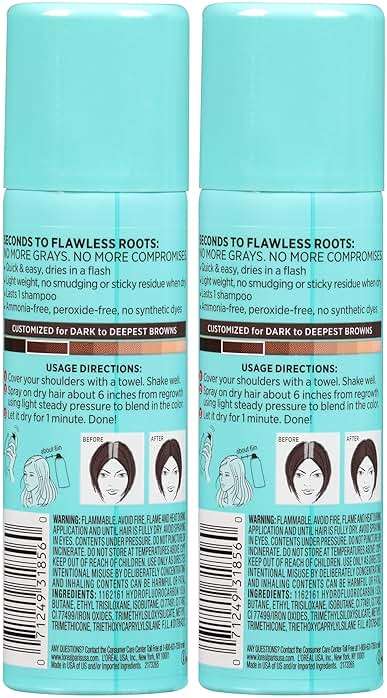 L'Oreal Paris Magic Root Cover Up Gray Hair Spray, 100% Gray Hair Coverage with Buildable, Lightweight, Transfer-Resistant, and Temporary Formula, Ammonia-Free, Dark Brown, 2 oz (2 Count) - Image 9