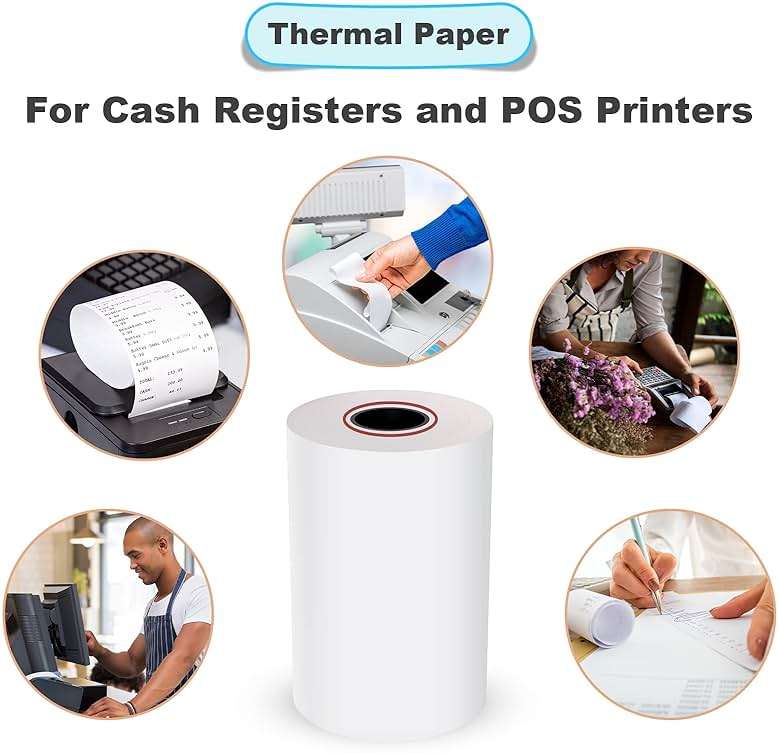 MFLABEL 3-1/8" Thermal Paper Rolls - 10 Rolls x 230ft, Compatible with Star Micronics, Epson, IBM & POS Receipt Printers | Smudge-Proof 80mm Credit Card Paper for Clear Transactions - Image 7