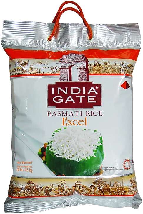 India Gate - White Basmati XL Rice - Excel, 10 Pound - Image 1