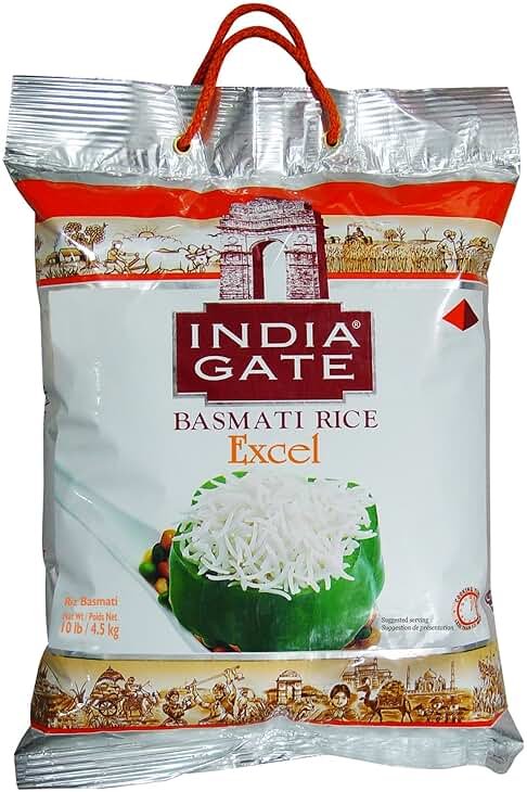 India Gate - White Basmati XL Rice - Excel, 10 Pound - Product Image