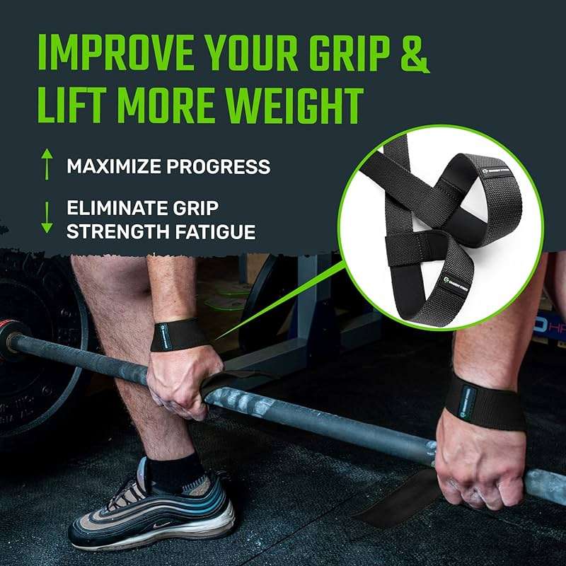 Gradient Fitness Lifting Straps | Wrist Straps for Weightlifting, Deadlift Straps, Lifting Straps for Weightlifting, Straps for Weight Lifting, Weight Lifting Straps for Men/Women, Gym Lifting Grips - Image 4