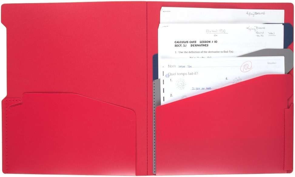 Five Star 4-Pocket Folder, Quick-View, Plastic, Folders with Pockets, Color Selected for You, 1 Count (33168) - Image 3