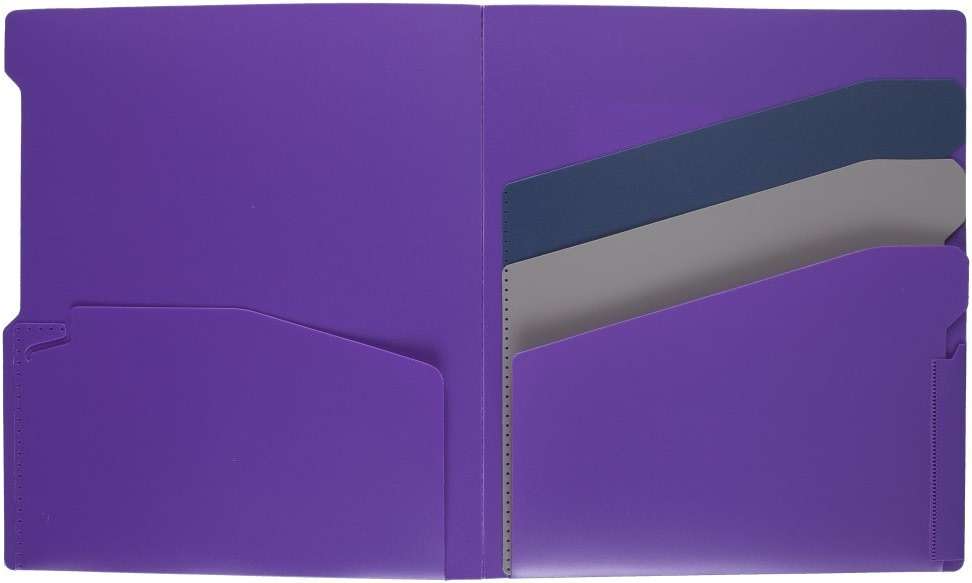 Five Star 4-Pocket Folder, Quick-View, Plastic, Folders with Pockets, Color Selected for You, 1 Count (33168) - Image 24