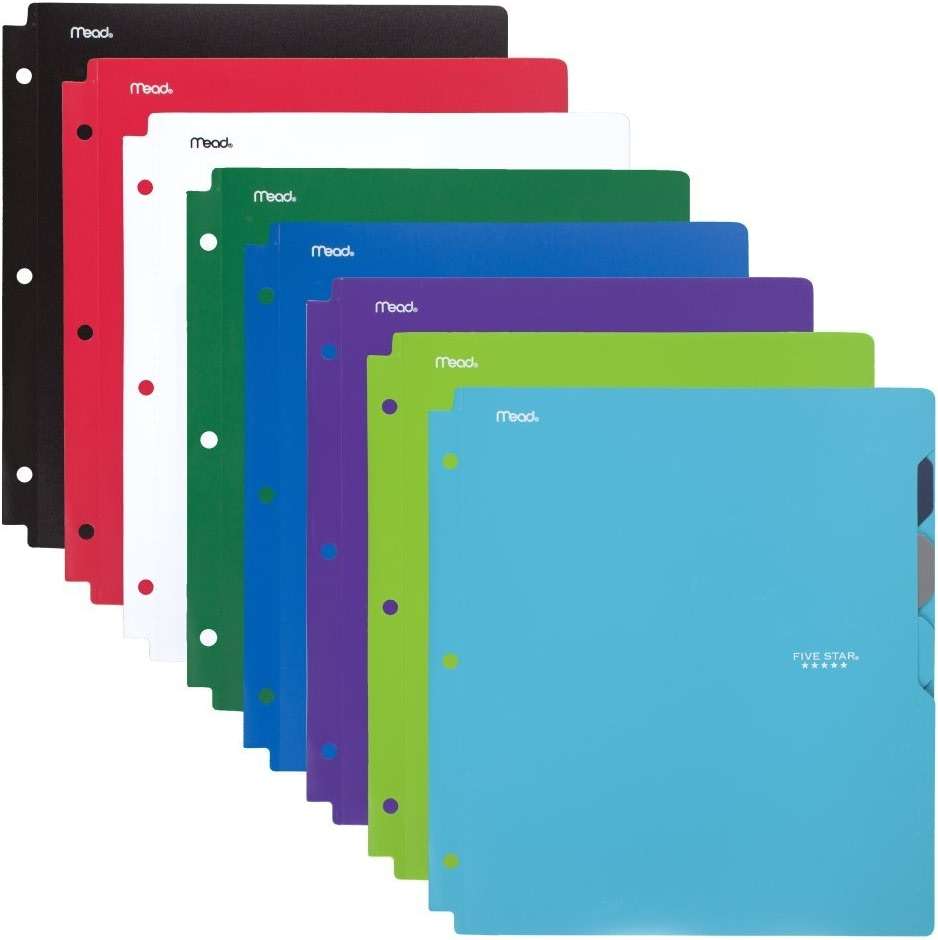 Five Star 4-Pocket Folder, Quick-View, Plastic, Folders with Pockets, Color Selected for You, 1 Count (33168) - Image 31