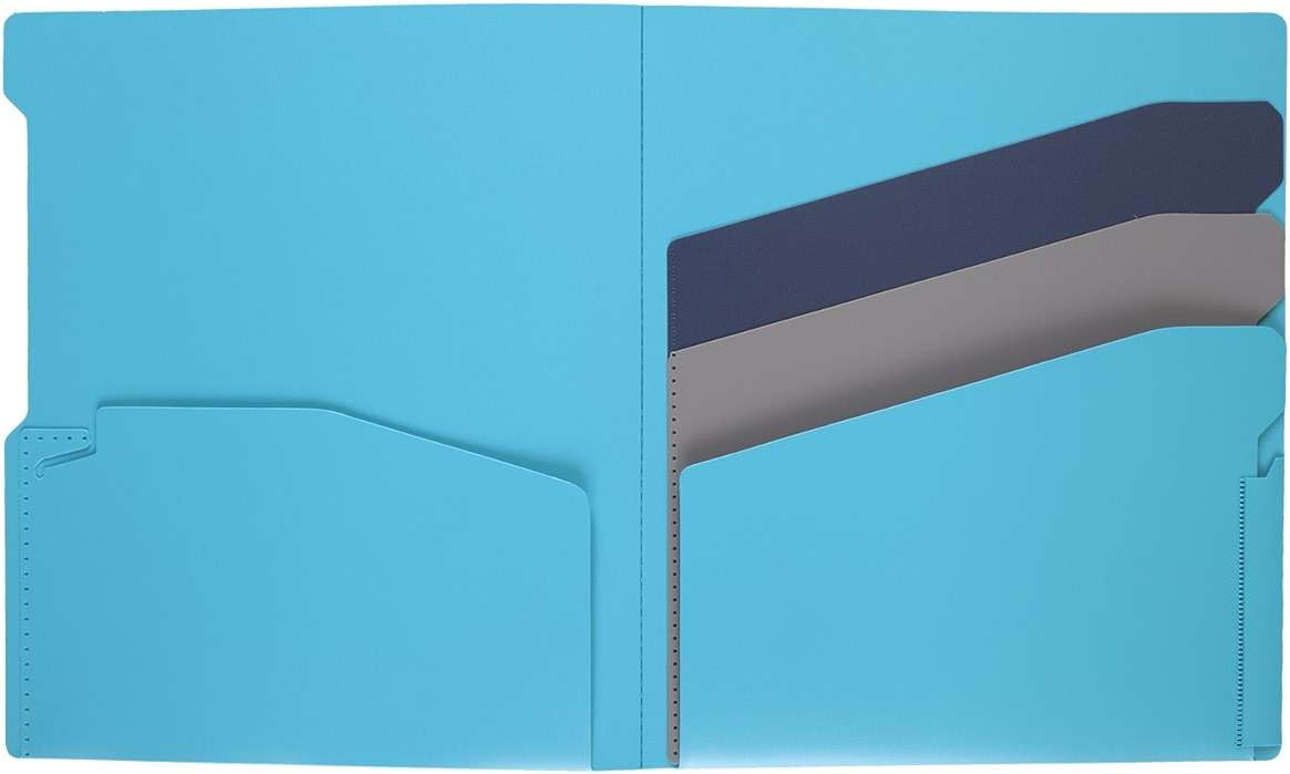 Five Star 4-Pocket Folder, Quick-View, Plastic, Folders with Pockets, Color Selected for You, 1 Count (33168) - Image 36