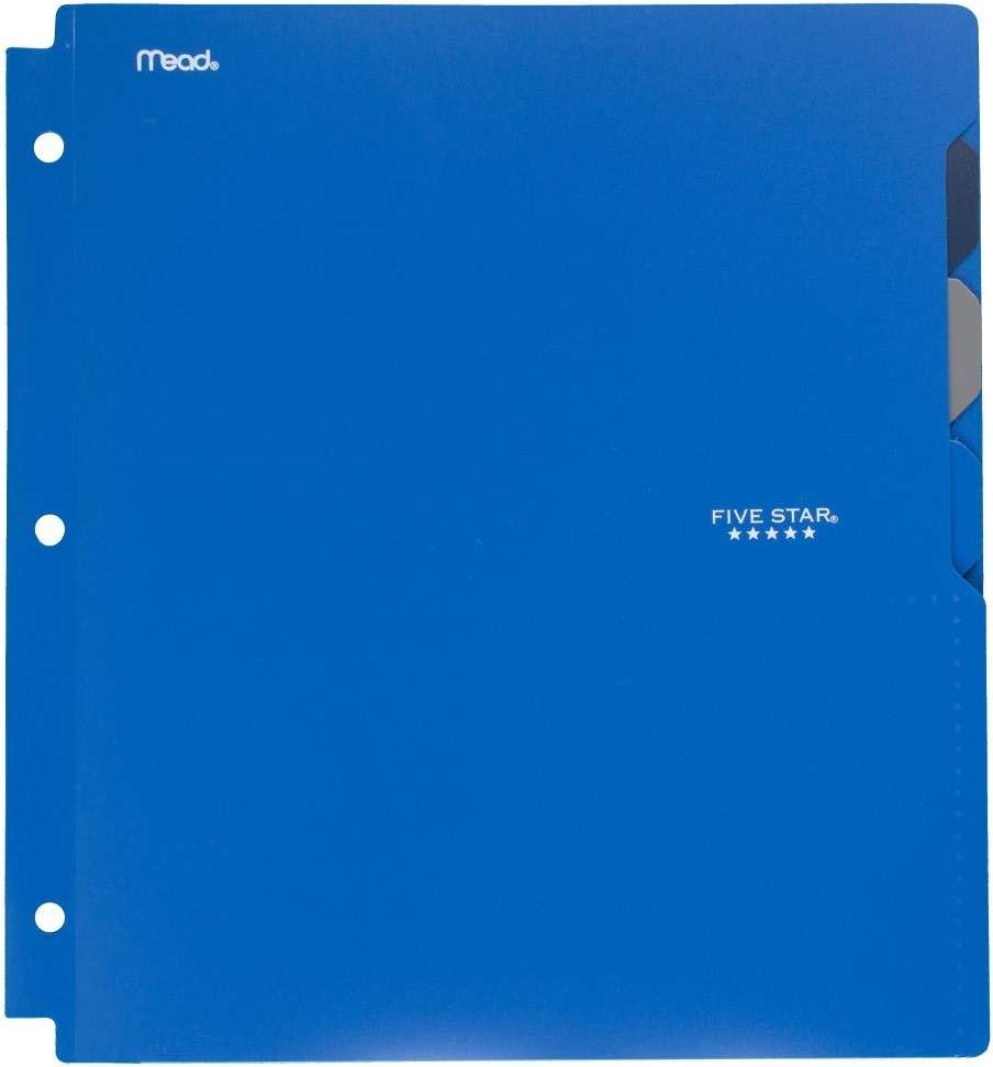 Five Star 4-Pocket Folder, Quick-View, Plastic, Folders with Pockets, Color Selected for You, 1 Count (33168) - Image 6