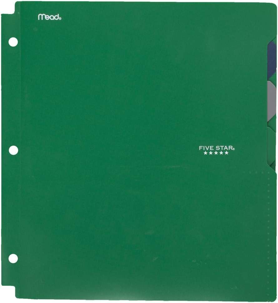 Five Star 4-Pocket Folder, Quick-View, Plastic, Folders with Pockets, Color Selected for You, 1 Count (33168) - Image 7