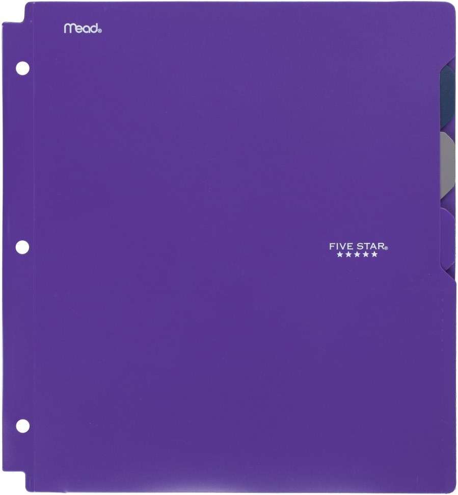Five Star 4-Pocket Folder, Quick-View, Plastic, Folders with Pockets, Color Selected for You, 1 Count (33168) - Image 9
