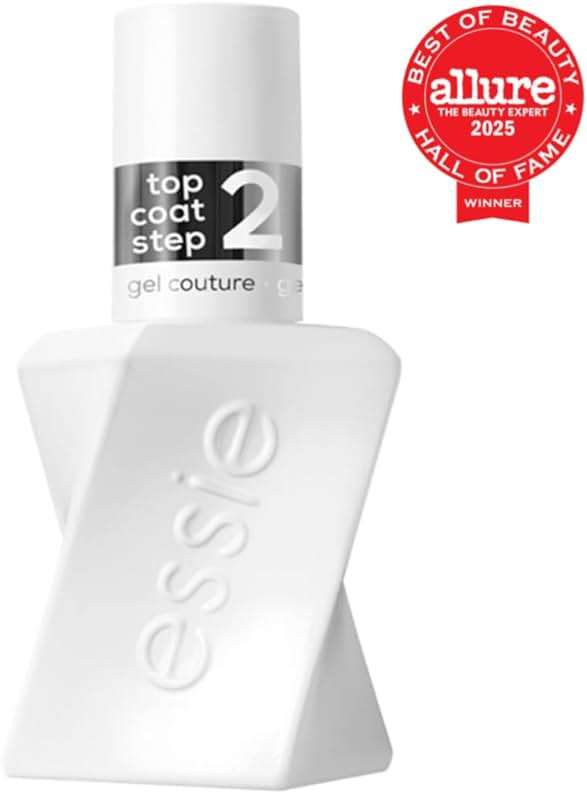 Essie Gel Couture Long-Lasting Nail Polish, Vegan, Clear, Shiny Top Coat, 0.46 fl oz - Image 2