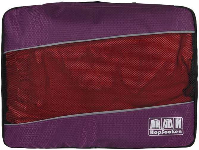 Hopsooken 5 Set Packing Cubes for Travel Large Suitcase Luggage Organizer Bags Travel Accessories Vacation 4 Cubes 1 Laundry Pouch Bag - Image 7