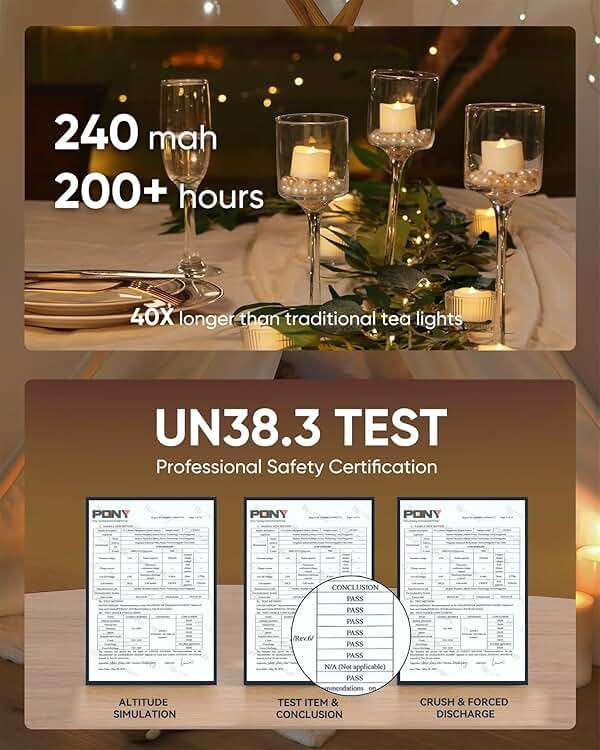 Homemory 12Pcs Flickering Flameless Candle Battery Operated, 200+Hours Fake Electric LED Tea Lights for Votive, Centerpiece Table Decorations, Wedding, Aniversary, Halloween, Christmas - Image 4