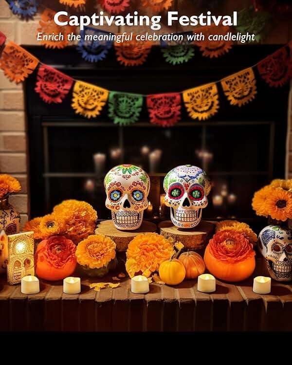 Homemory 12Pcs Flickering Flameless Candle Battery Operated, 200+Hours Fake Electric LED Tea Lights for Votive, Centerpiece Table Decorations, Wedding, Aniversary, Halloween, Christmas - Image 6