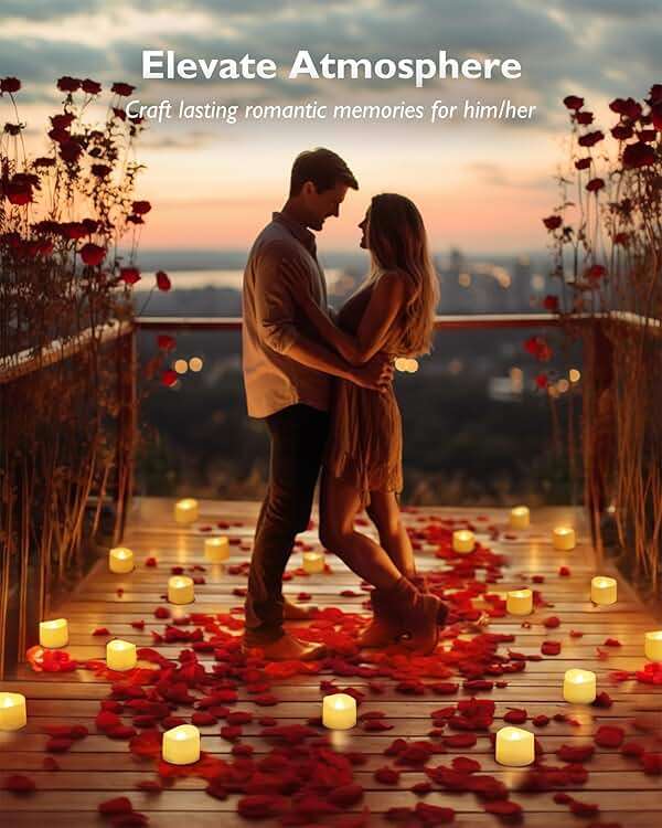 Homemory 12Pcs Flickering Flameless Candle Battery Operated, 200+Hours Fake Electric LED Tea Lights for Votive, Centerpiece Table Decorations, Wedding, Aniversary, Halloween, Christmas - Image 9