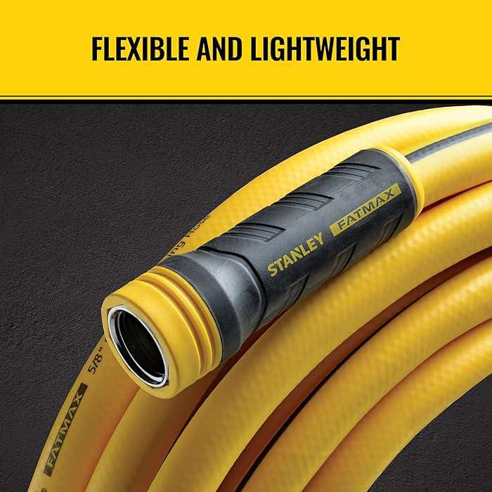 Stanley FATMAX Professional Grade Garden Hose, 100 Feet x 5/8 Inch, Yellow, 500 PSI - Image 4