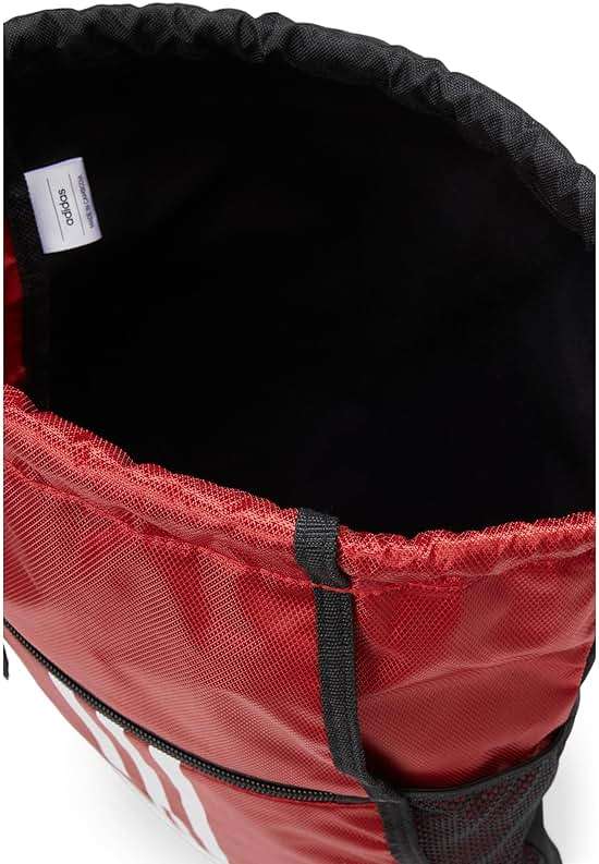 adidas Alliance Sackpack – Drawstring Backpack for Sports, Small Gym Bag, Team Power Red/2, OSFA - Image 5