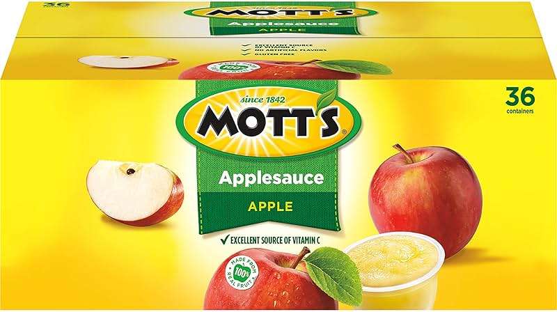 Mott's Applesauce, 4 Oz Cups, 36 Count, No Artificial Flavors, Good Source of Vitamin C, Nutritious Option for The Whole Family - Image 7