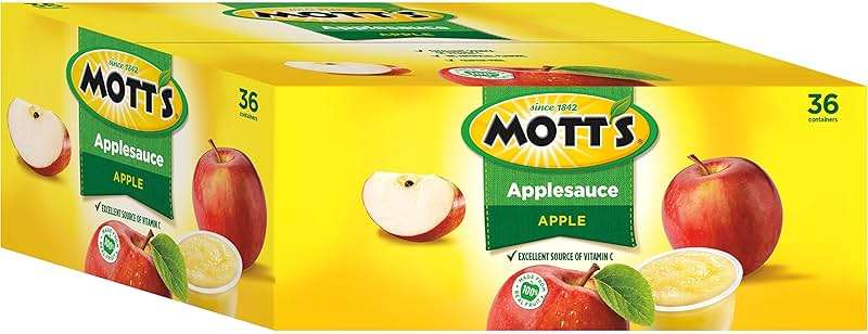 Mott's Applesauce, 4 Oz Cups, 36 Count, No Artificial Flavors, Good Source of Vitamin C, Nutritious Option for The Whole Family - Image 9