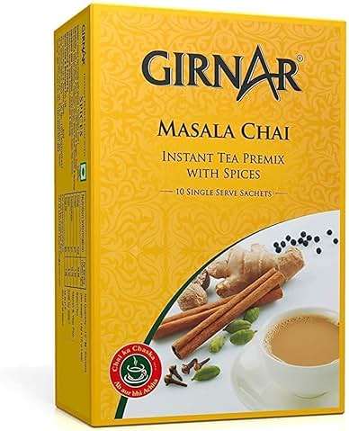 Girnar Instant Chai (Tea) Premix With Masala, 10 Sachet Pack - Image 1