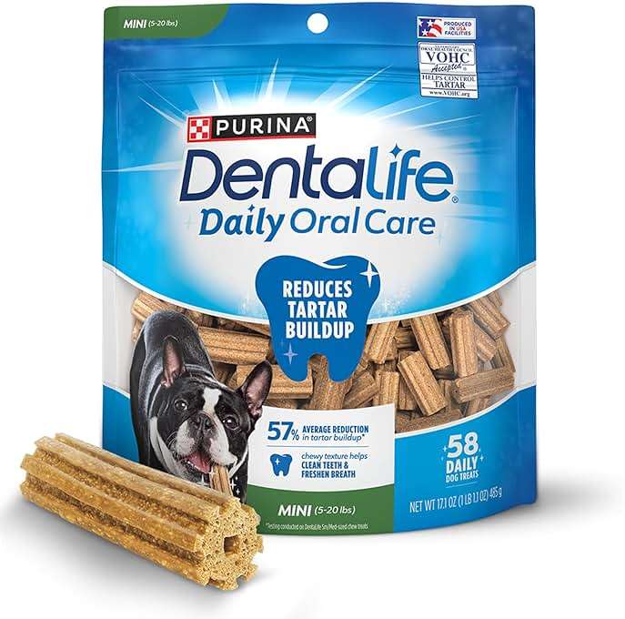 DentaLife Daily Oral Care Dog Treats for Small Dogs 5-20 lbs., Chewy Dental Treat to Freshen Breath and Fight Tartar, Chicken Flavor, 17.1 oz., 58 Chews - 58 ct. Pouch - Image 1